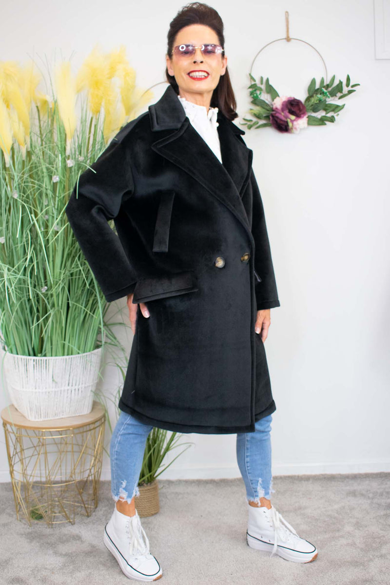 Luxury Jessica Coat in Classic Black