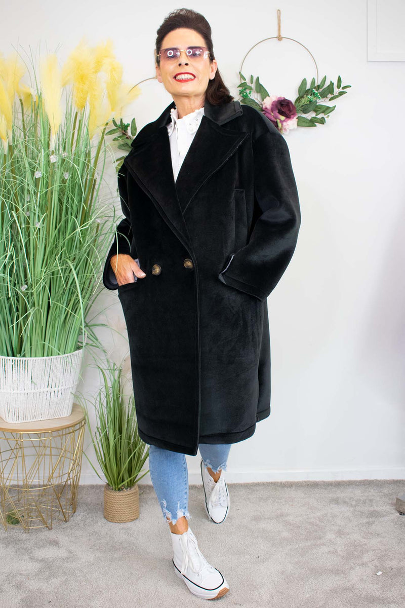 Luxury Jessica Coat in Classic Black