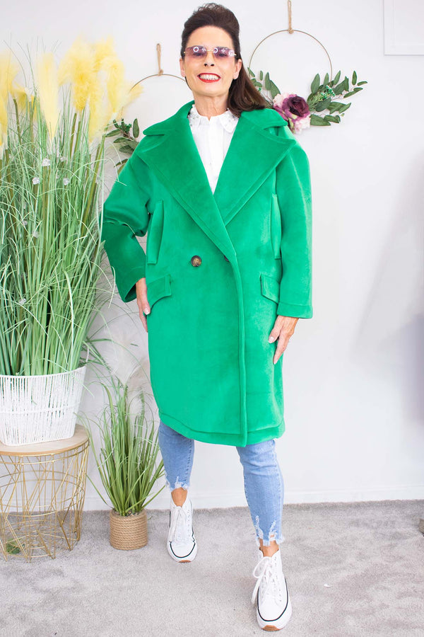 Luxury Jessica Coat in Jade Green