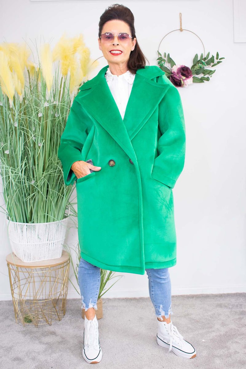 Luxury Jessica Coat in Jade Green