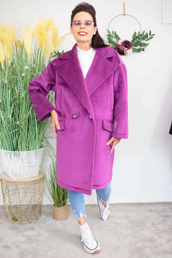 Luxury Jessica Coat in Mauve