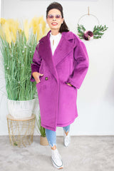 Luxury Jessica Coat in Mauve