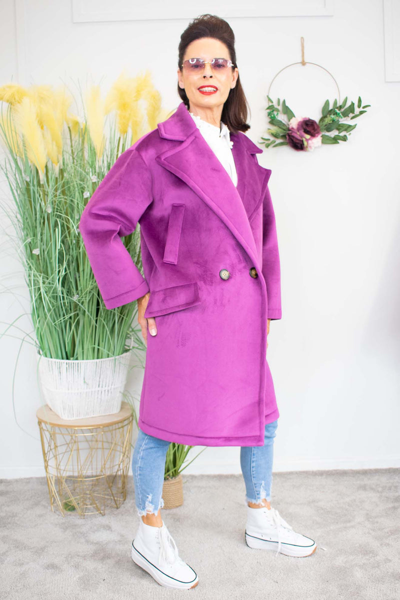 Luxury Jessica Coat in Mauve