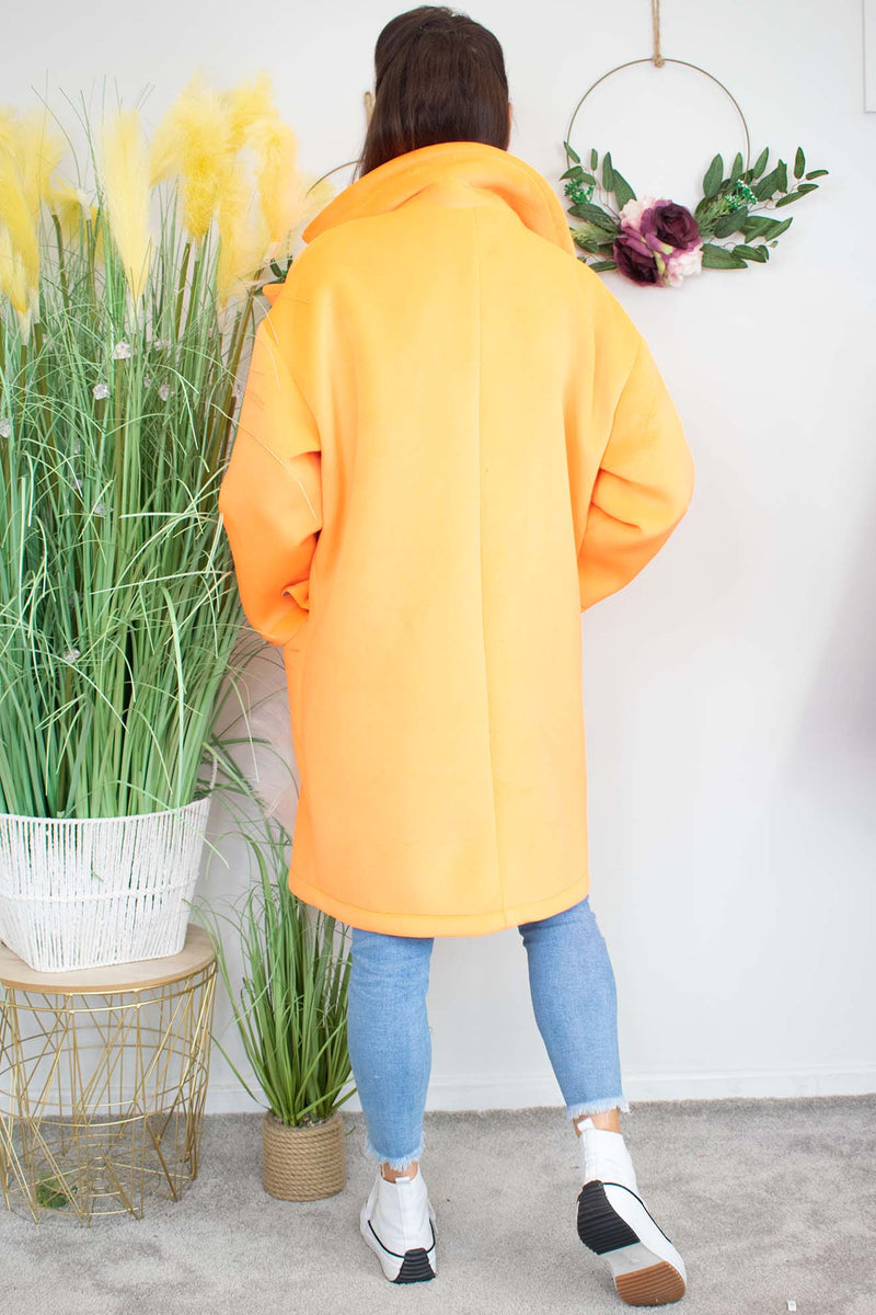 Luxury Jessica Coat in Orange Sorbet