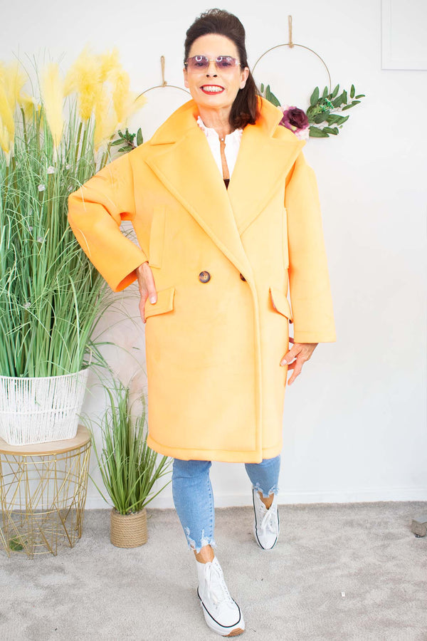 Luxury Jessica Coat in Orange Sorbet