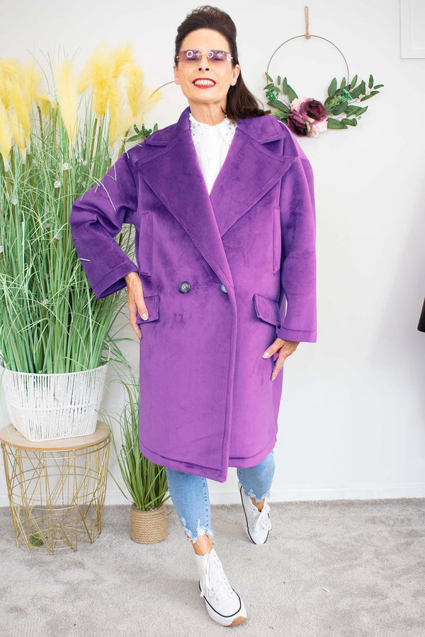 Luxury Jessica Coat in Purple