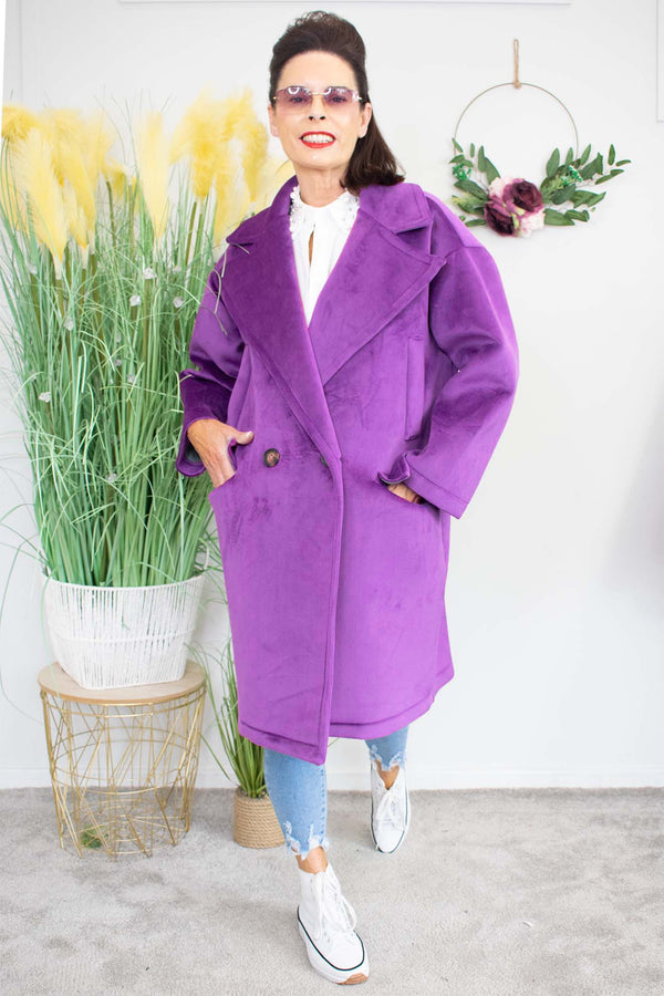 Luxury Jessica Coat in Purple