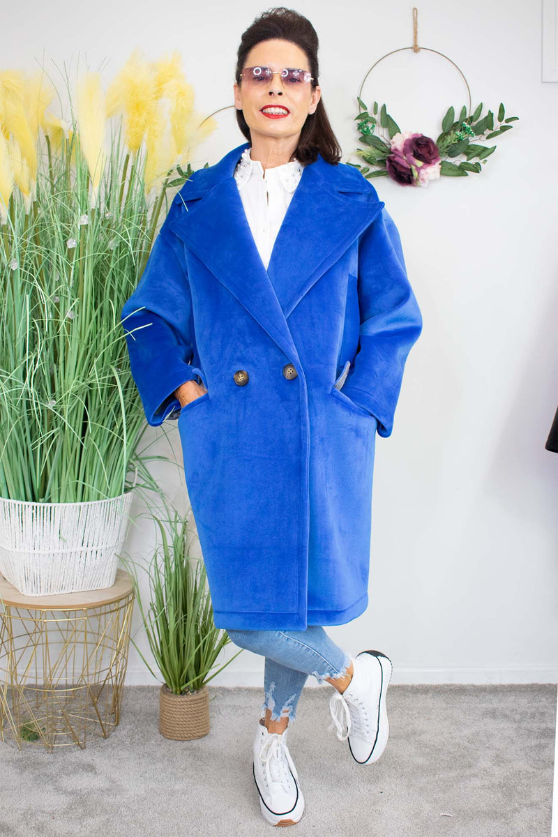 Luxury Jessica Coat in Royal Blue