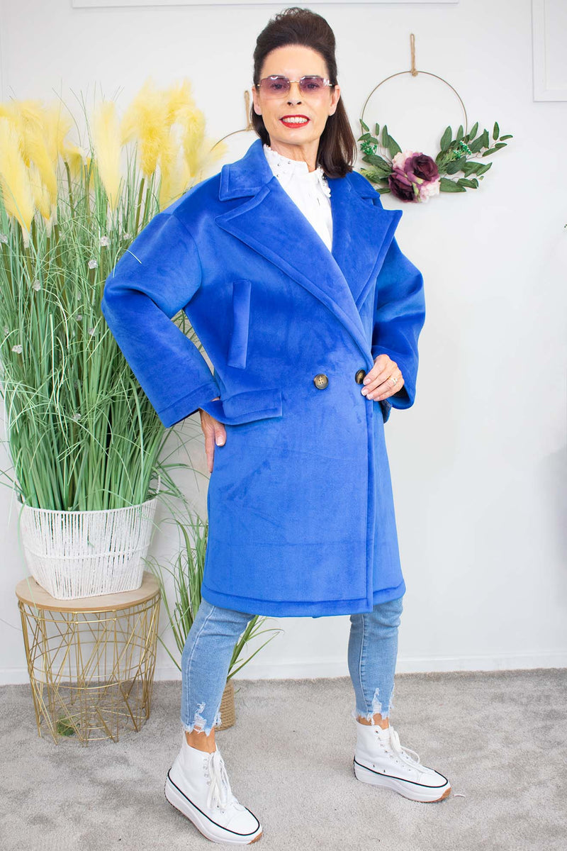 Luxury Jessica Coat in Royal Blue