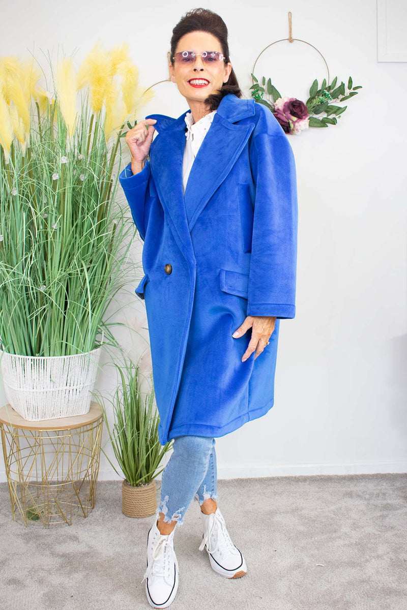 Luxury Jessica Coat in Royal Blue