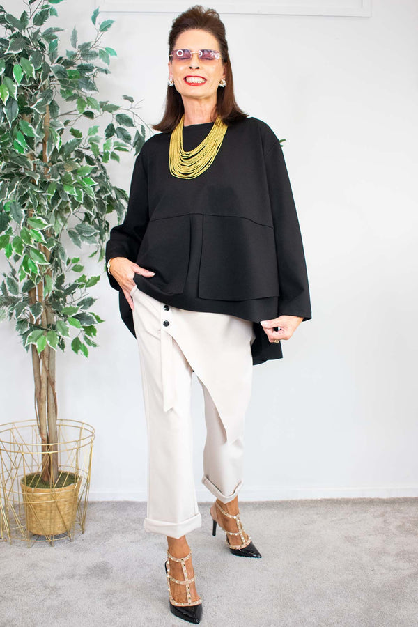 Cora Scuba Top In Black