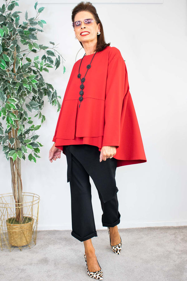 Cora Scuba Top in Red
