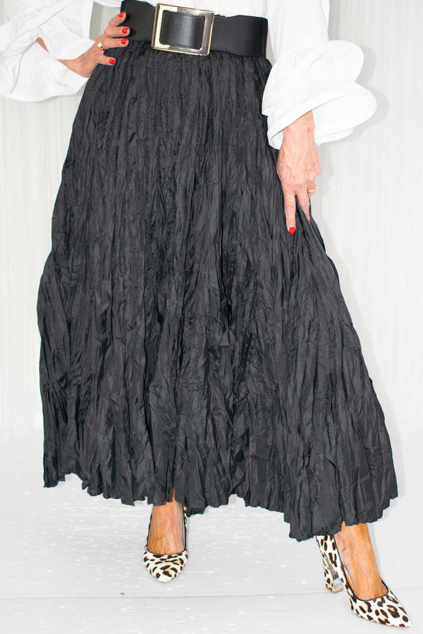 Calia Crinkle Skirt in Black