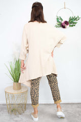 Knotty Twist Sweatshirt in Beige