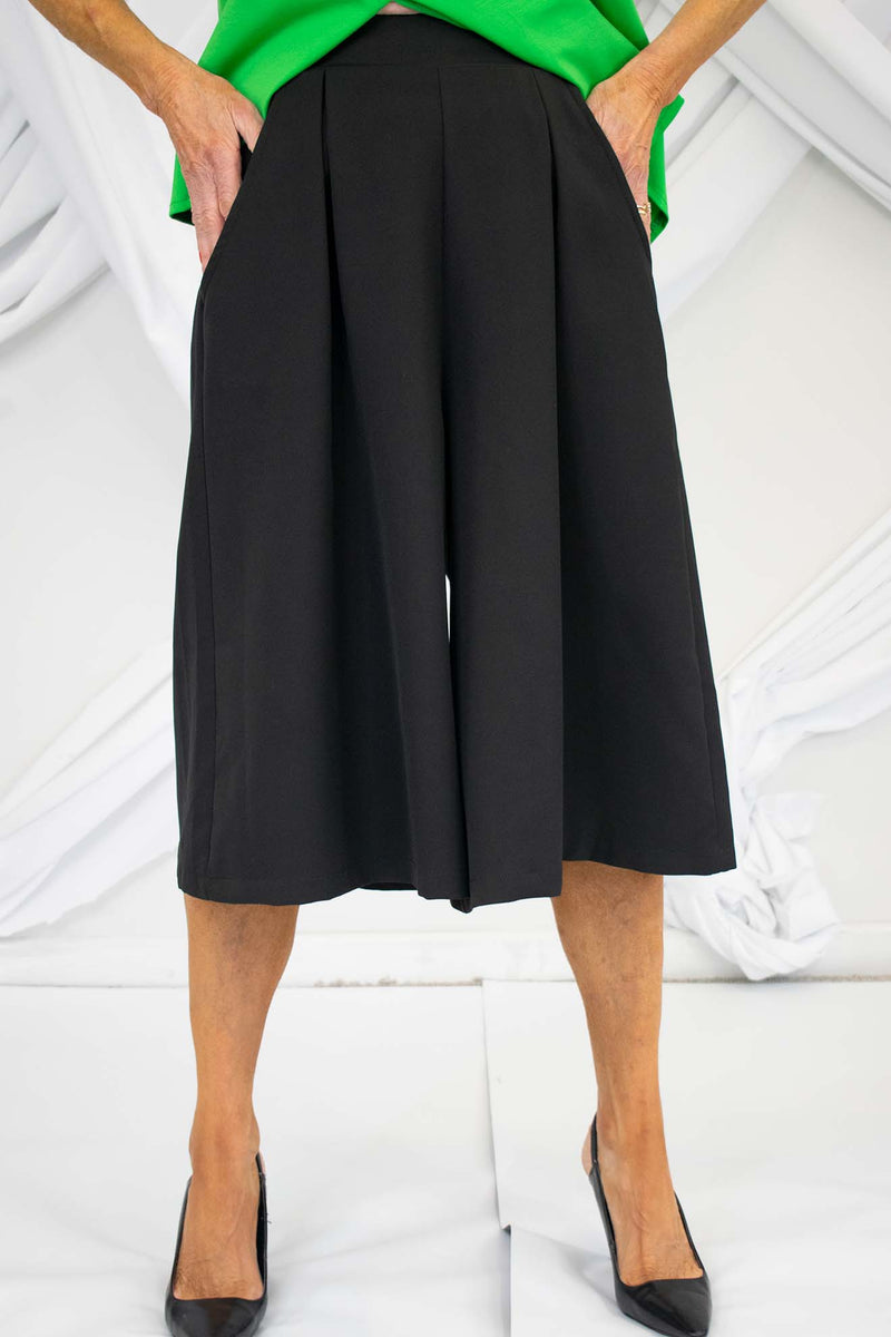 Tanya Tailored Culottes in Classic Black