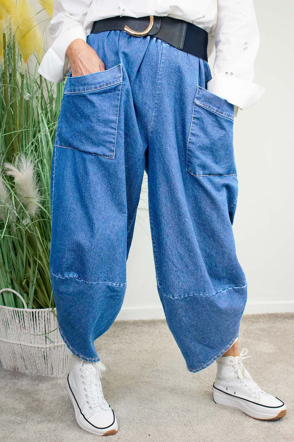 BARREL Denim Cocoon Trouser in Pre Wash Denim