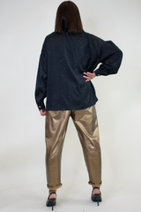 Verona Diamante Blouse in Classic Black