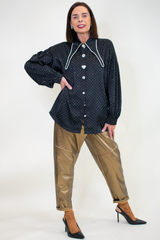 Verona Diamante Blouse in Classic Black