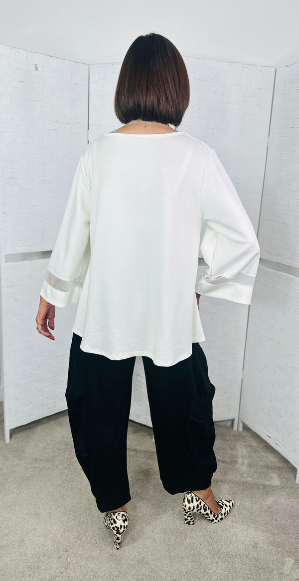 Lulu top in ecru