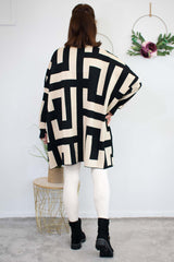 Hampton Swing Jumper in Beige and Black