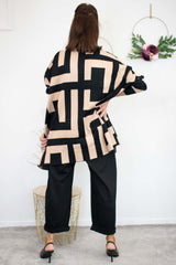Hampton Swing Jumper in Camel and Black
