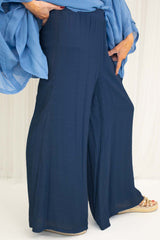 Sabatini Floaty Palazzo Trousers in Navy