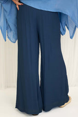 Sabatini Floaty Palazzo Trousers in Navy