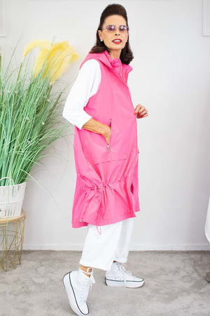 Regina Luxury Gilet in Candy Pink