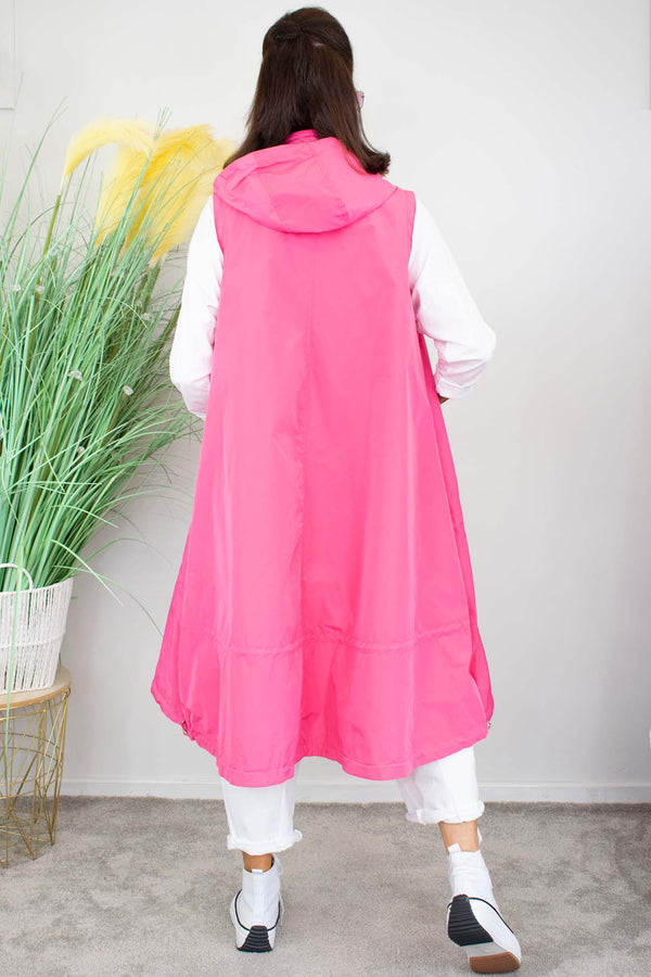 Regina Luxury Gilet in Candy Pink