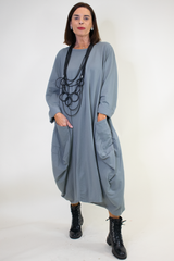 Hazel Cocoon Dress in Slate