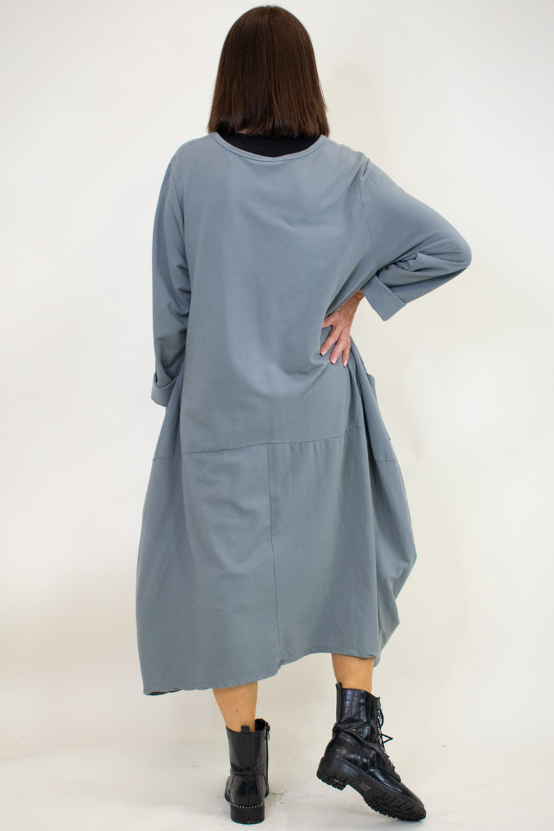 Hazel Cocoon Dress in Slate