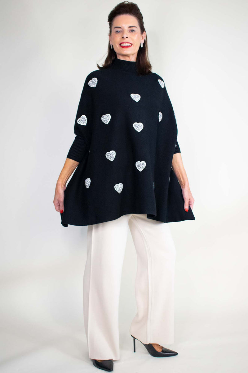 Luxury Love High Neck Knit in Black