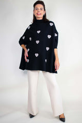 Luxury Love High Neck Knit in Black