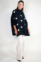 Luxury Love High Neck Knit in Black
