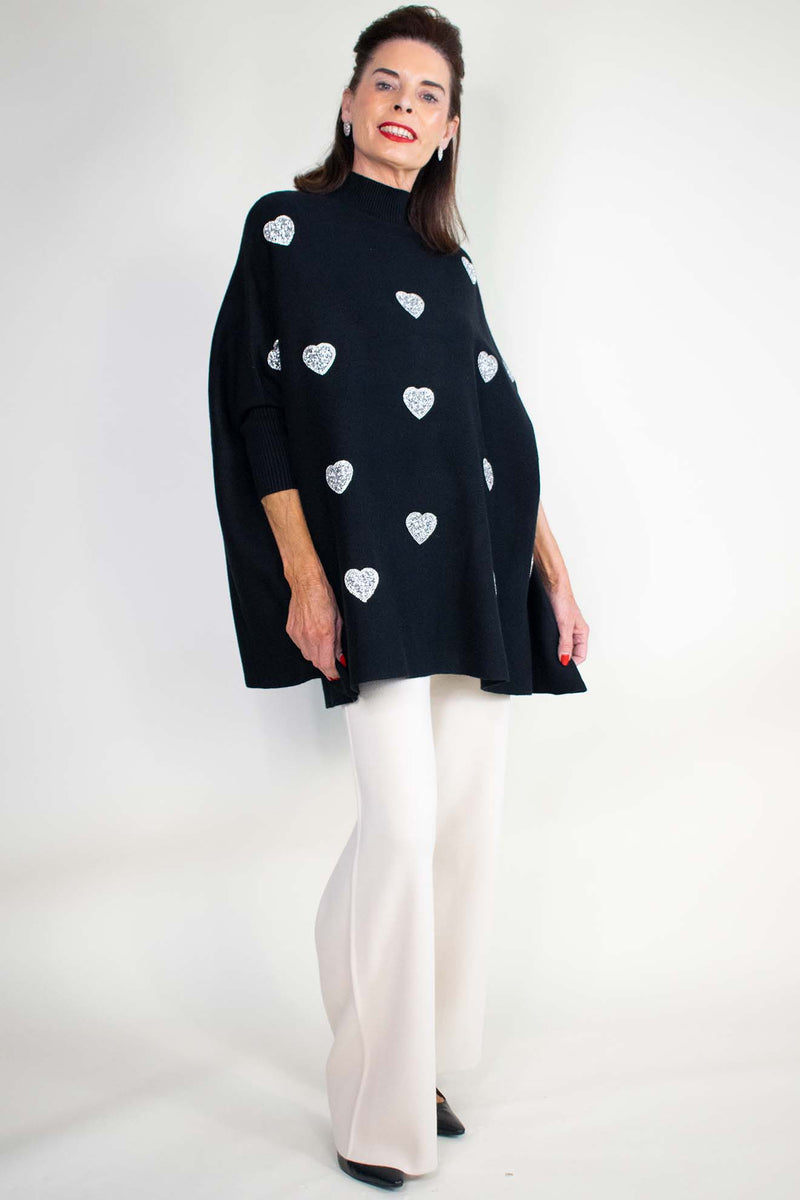 Luxury Love High Neck Knit in Black