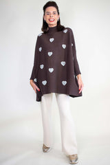 Luxury Love High Neck Knit in Chocolate
