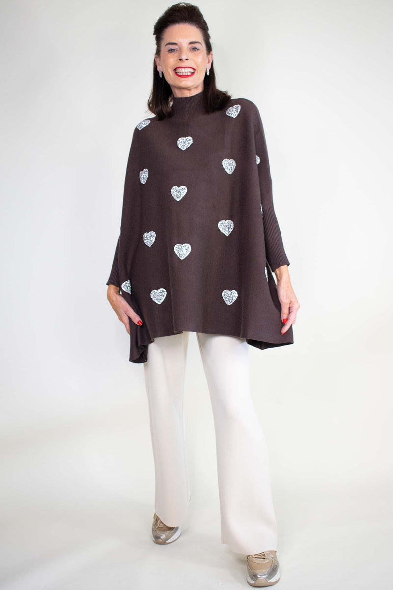 Luxury Love High Neck Knit in Chocolate