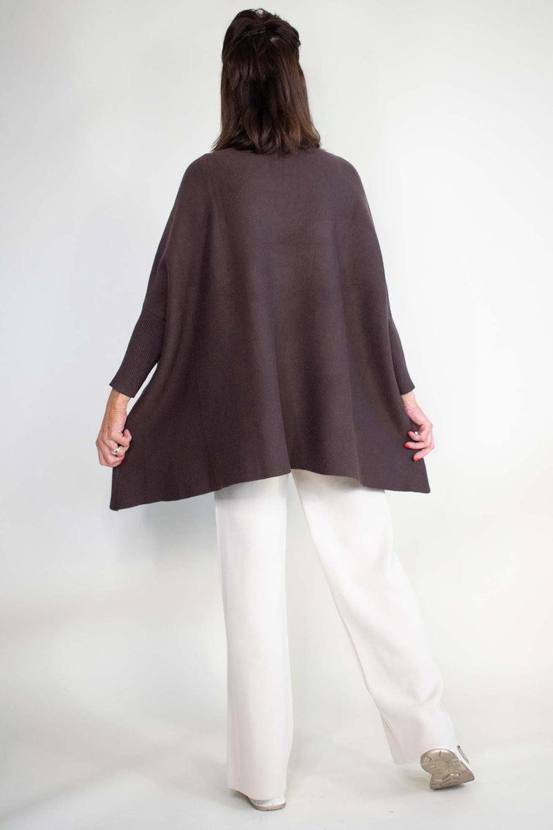 Luxury Love High Neck Knit in Chocolate