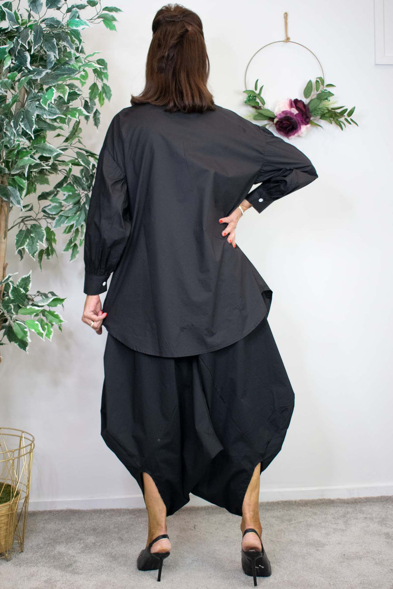 Luxury Heart Letter Shirt in Black