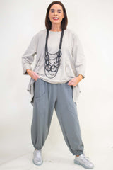 Joannah Cocoon Trousers in Slate Grey
