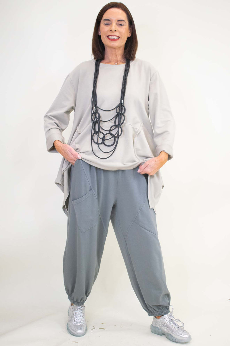 Joannah Cocoon Trousers in Slate Grey