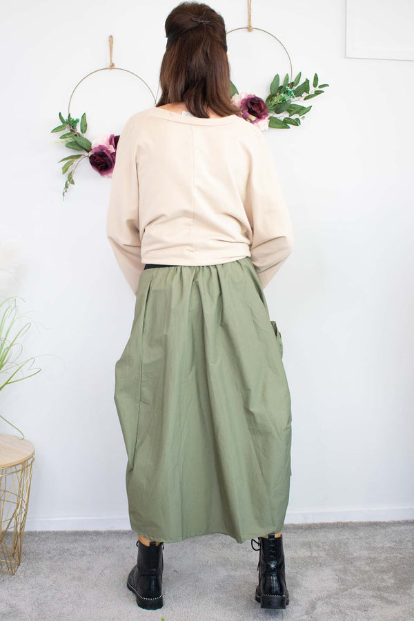 Rosalina A-Line Skirt in sage PRE ORDER 10TH OCTOBER DISPATCH DATE