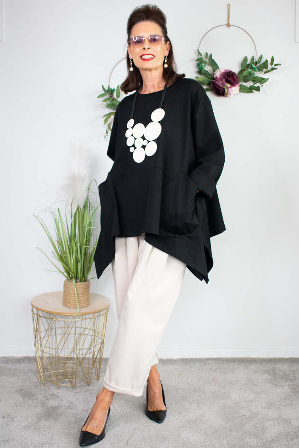 Laila Swing Top in Black