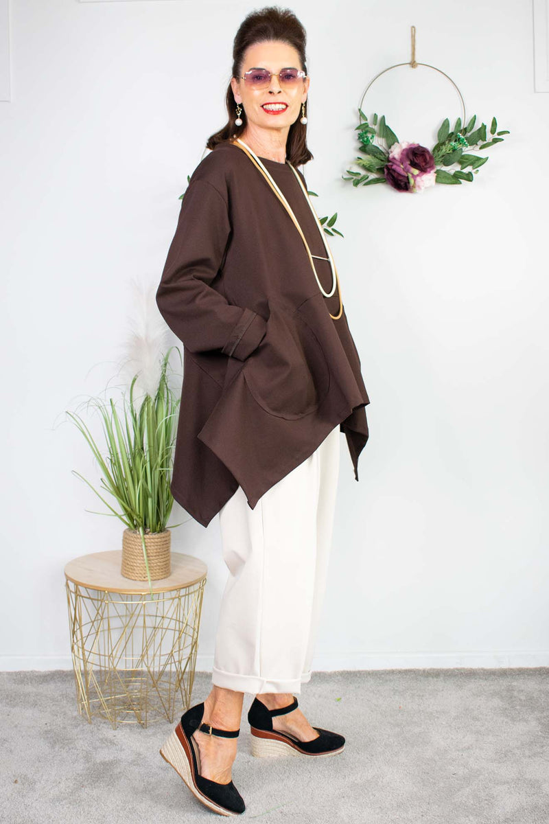 Laila Swing Top in Chocolate