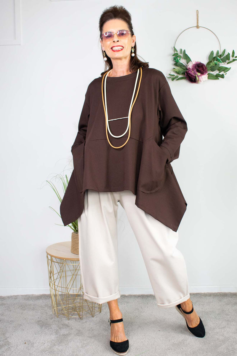Laila Swing Top in Chocolate