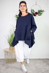 Laila Swing Top in Navy