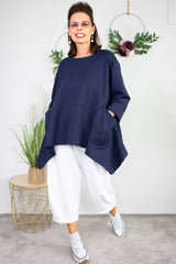 Laila Swing Top in Navy