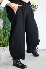 Lucia Scuba Cocoon Trouser in Black