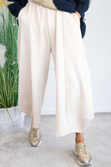 Lucia Scuba Cocoon Trouser in Cream