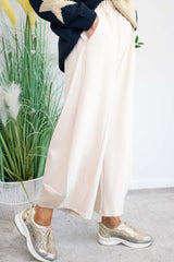 Lucia Scuba Cocoon Trouser in Cream